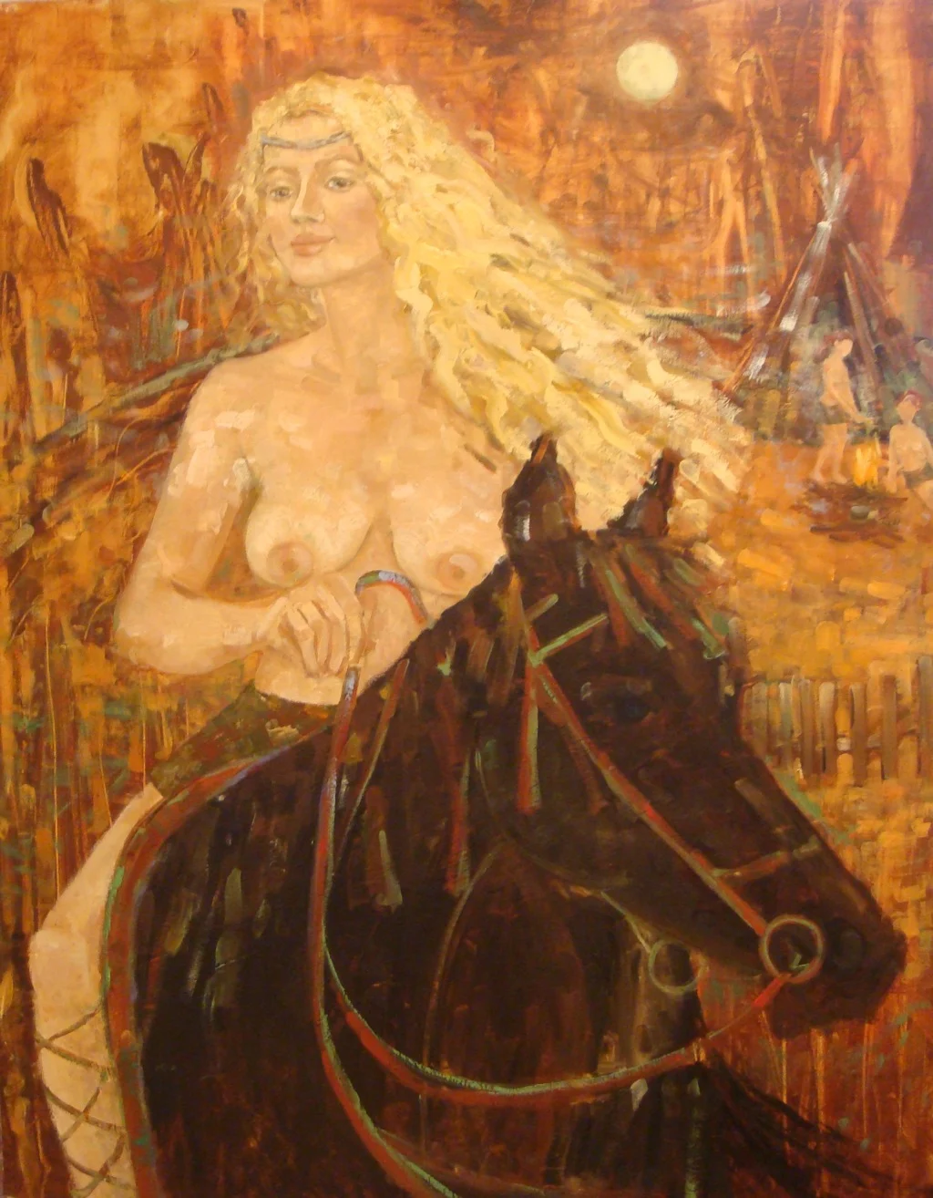 Амазонка — 100×80 см, холст, масло, художник Инна Рязанова