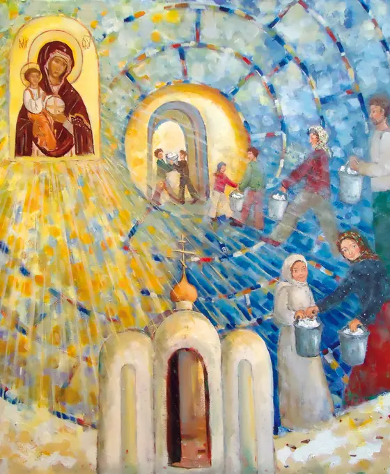 Белогорье — картина, Жанровая живопись