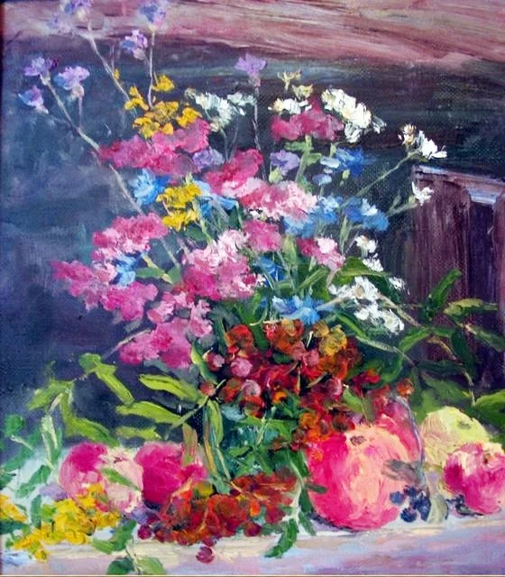 Букет — холст, масло, художник Инна Рязанова