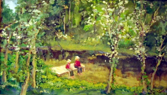 Друзья — 70×35 см, холст, масло, художник Инна Рязанова