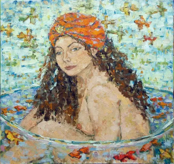 Купальщица — картина, Портреты