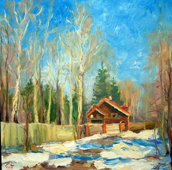 март — картина, Пейзажи