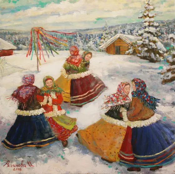 Масленница — картина, Жанровая живопись