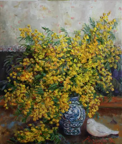 Картина «Мимоза», холст, масло