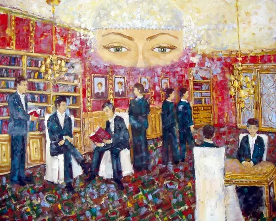 Мужской клуб — картина, Жанровая живопись
