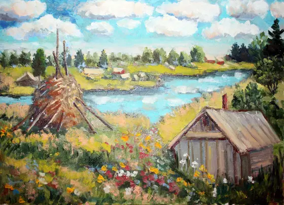 Онега — картина, Пейзажи