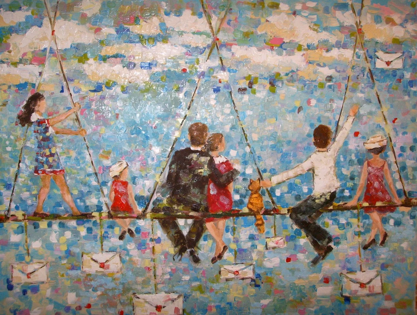 Письма — 100×80 см, холст, масло, художник Инна Рязанова