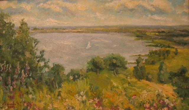 Плещеево озеро — 60×35 см, холст, масло, художник Инна Рязанова