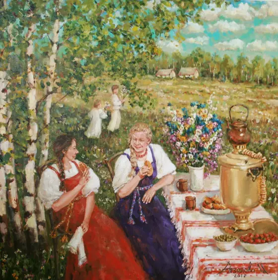 Подружки — картина, Жанровая живопись