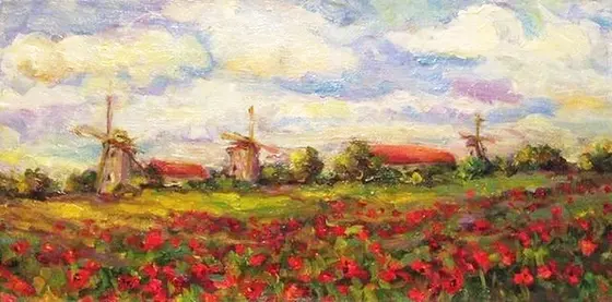 Пригород Амстердама — картина, Находящиеся в частных коллекциях