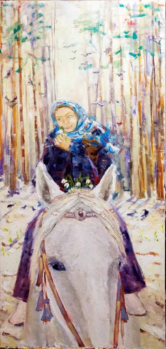 Весне дорогу — картина, Портреты