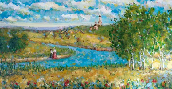 Замытье — картина, Пейзажи